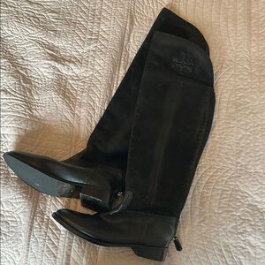 Tory Burch Simone Over the Knee Women’s Black Leather Boots